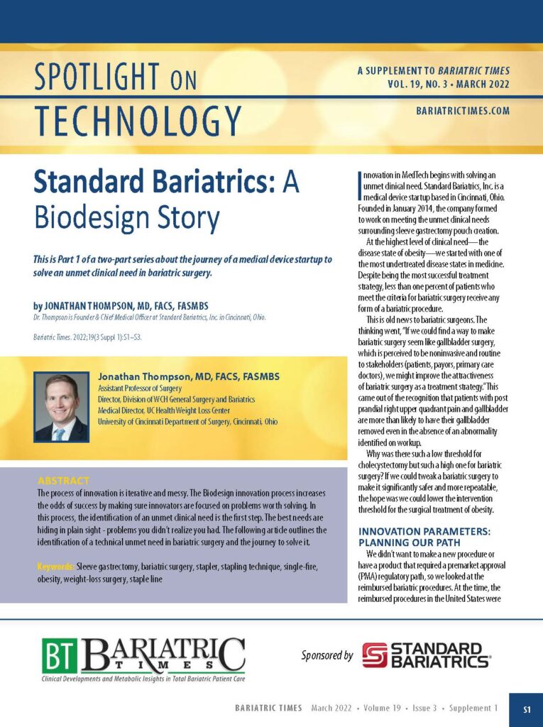 Bariatric Times Spotlight – Standard Bariatrics: A Biodesign Story