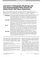 Association of Radiographic Morphology with Early Gastroesophage